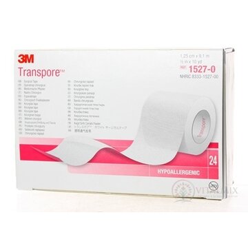 3M TRANSPORE náplasť, cievka [SelP] 1,25cm x 9,1m, transparentná polyuretánová 1x24 ks obrázok